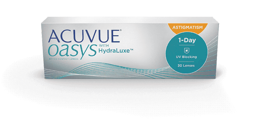 ACUVUE OASYS® 1-DAY with HydraLuxe™ TECHNOLOGY for ASTIGMATISM